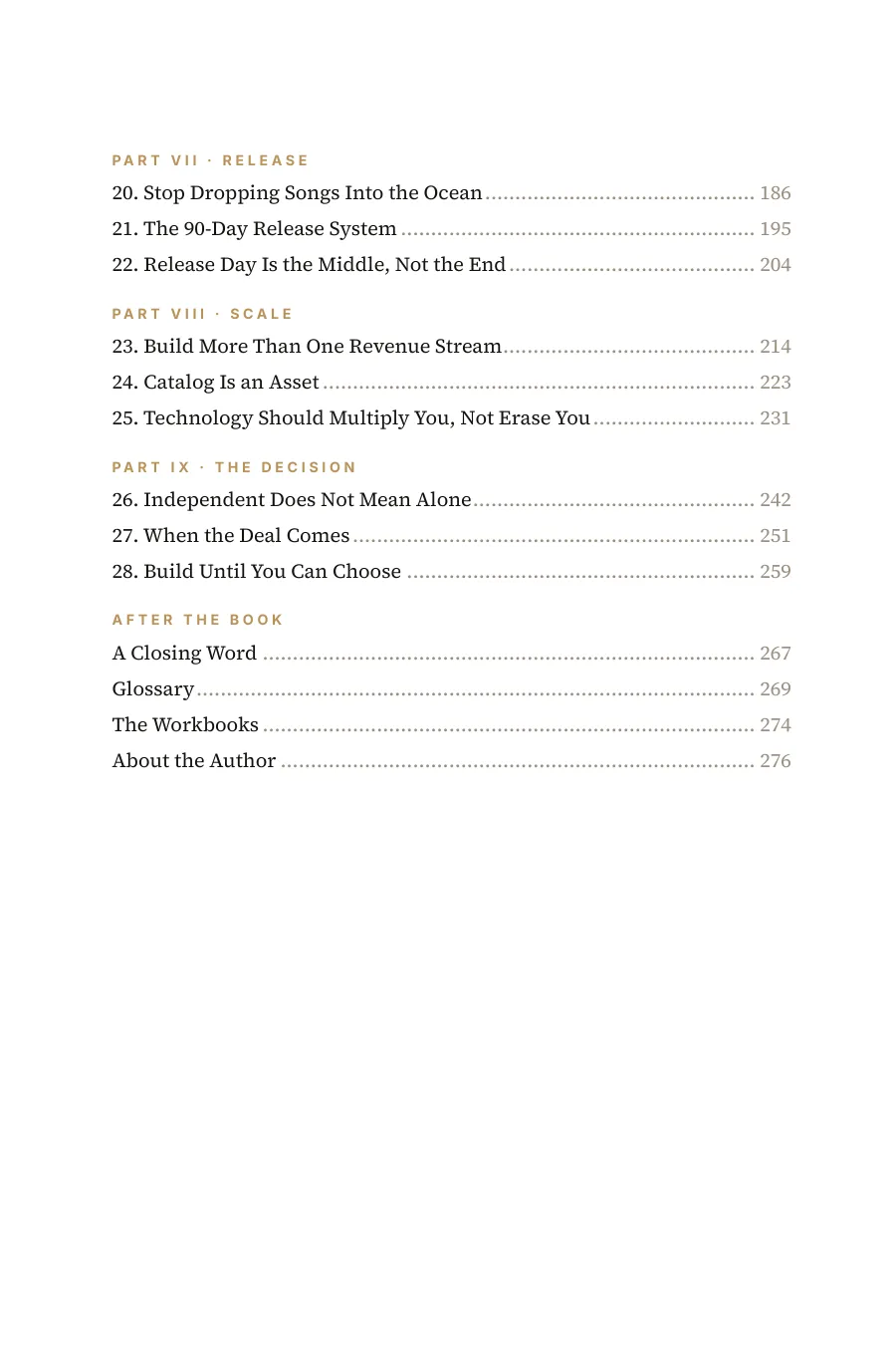 Before They Sign You — page 5, Contents