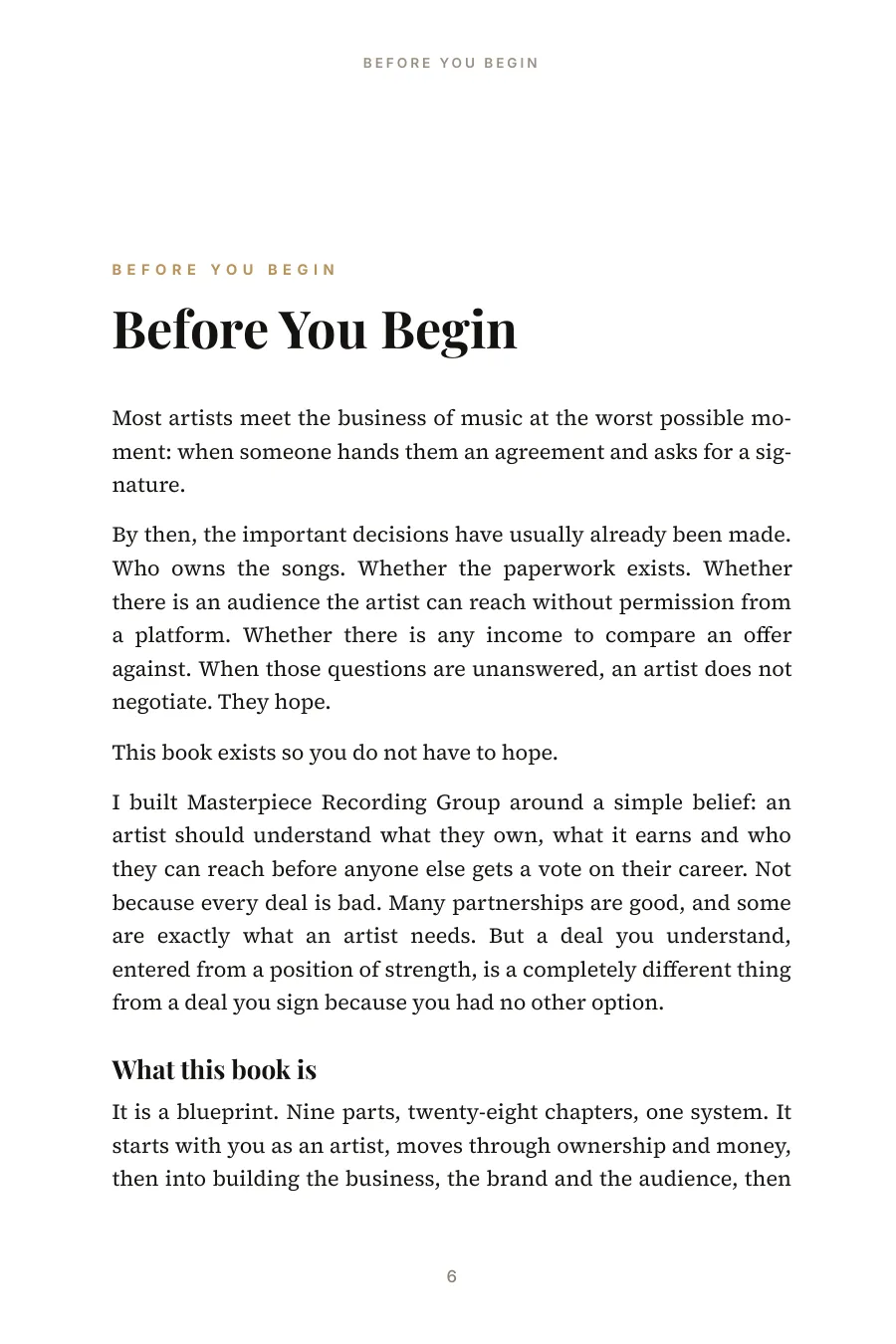 Before They Sign You — page 6, Before You Begin