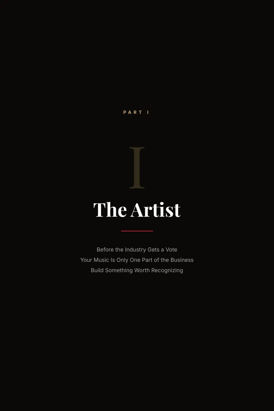 Before They Sign You — page 9, Part I — The Artist