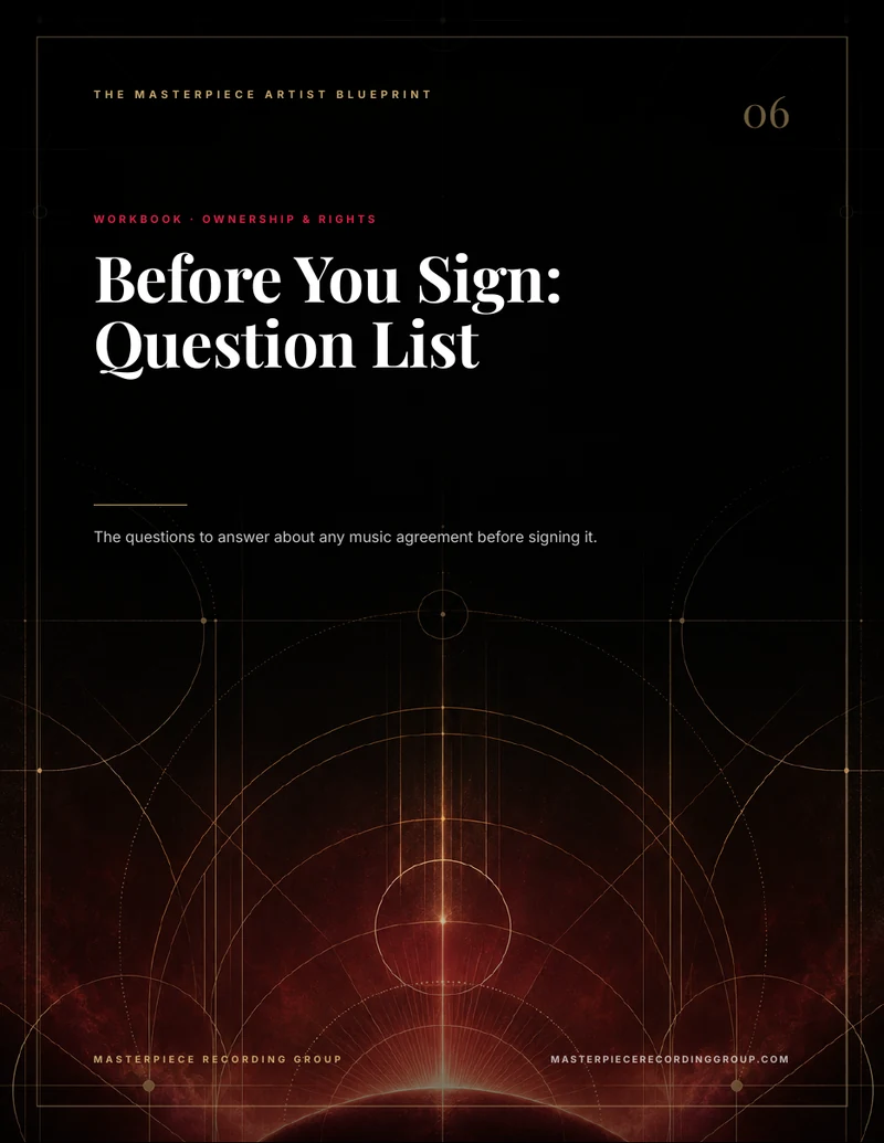 Before You Sign: Question List workbook cover