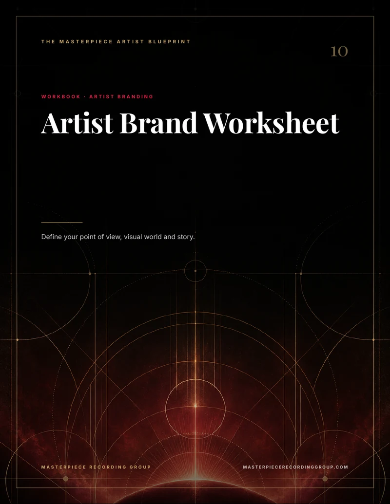 Artist Brand Worksheet workbook cover