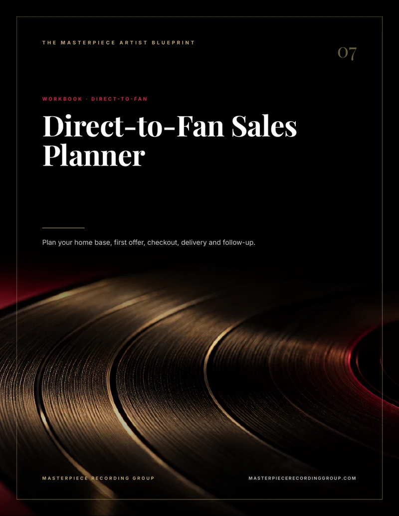 Direct-to-Fan Sales Planner workbook cover