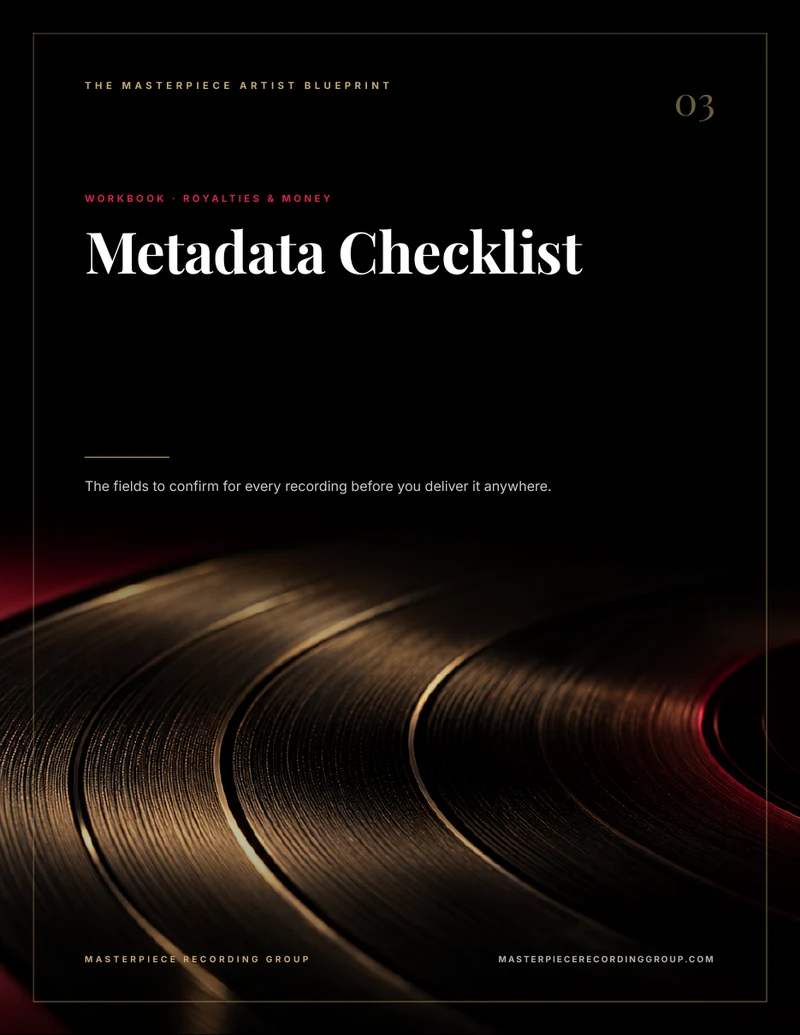 Metadata Checklist workbook cover